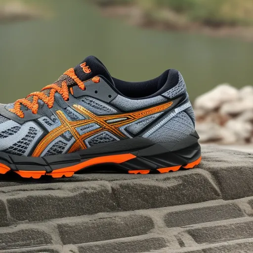 

The image shows a pair of ASICS trail running shoes for men and women, featuring a rugged sole and breathable upper materials.
